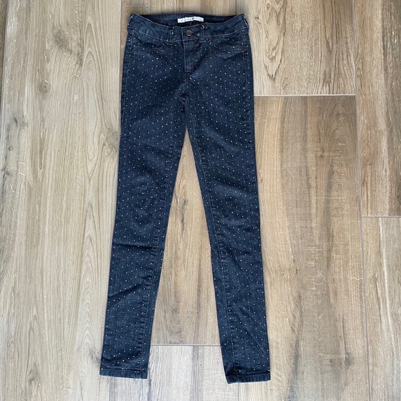 Joe's Jeans Medium Wash Studded Skinny Jeans Black Pistol Girl's 12 - Picture 8 of 11